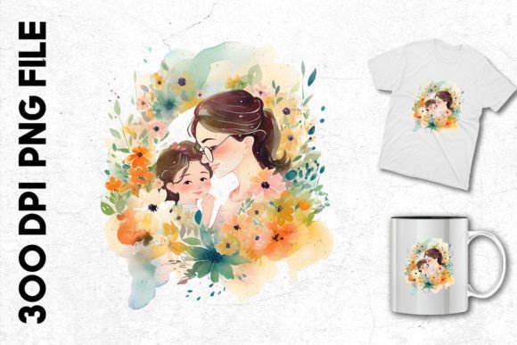 Download Abstract Design of a Mom and Her Child - Child Collection