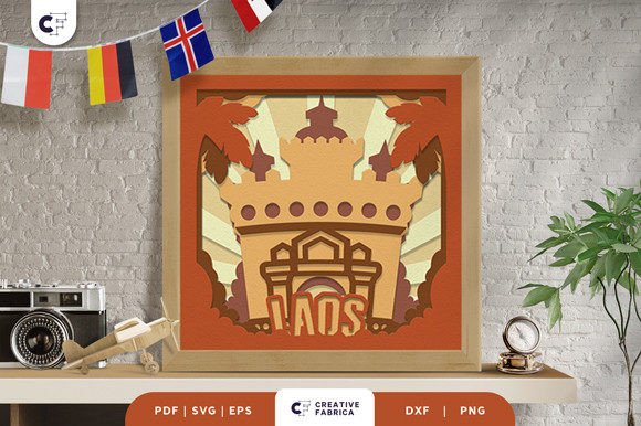 Download Laos Landmark 3D Shadow Box SVG - Svg Collection