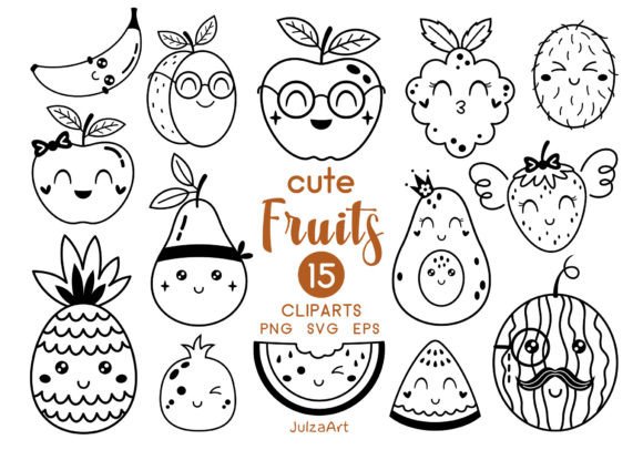 Download Black Fruit Clipart, Cute Fruit Svg Png - Svg Collection