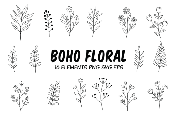 Download Boho Flowers Bundle Svg - Svg Collection