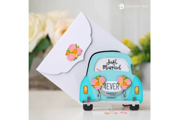 Download Just Married Reveal Card SVG - Svg Collection