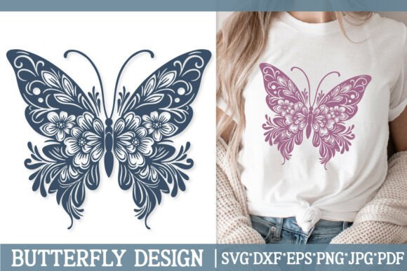 Download Damask Floral Butterfly SVG Ornate Lace - Svg Collection