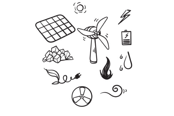 Download Doodle Simple Set of Energy - Simple set Collection