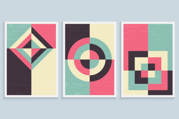 Download Minimalist Art Wall in Vintage Colors - Minimalist art Collection