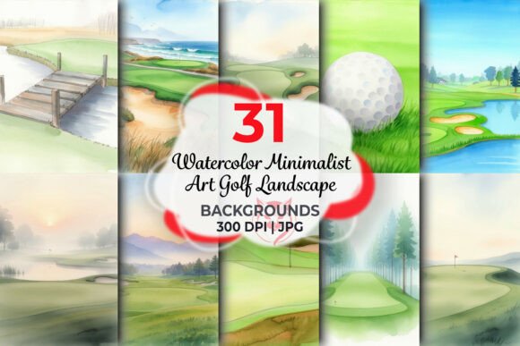 Download Watercolor Minimalist Art Golf Landscape - Minimalist art Collection