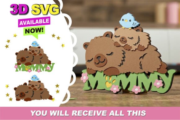 Download Mommy Capybara 3D SVG - Svg Collection