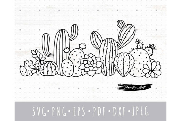 Download Cactus and Succulent Floral Border SVG - Svg Collection