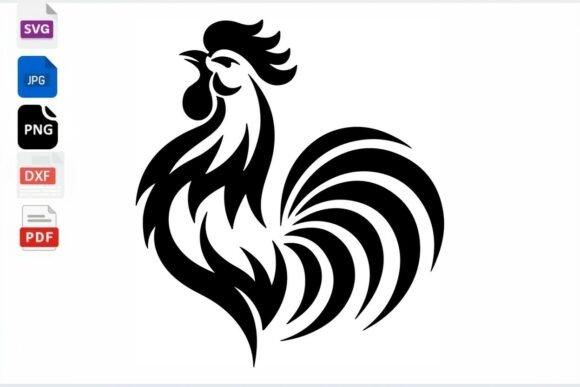 Download Rooster SVG Clipart Tribal Farm Animal - Svg Collection