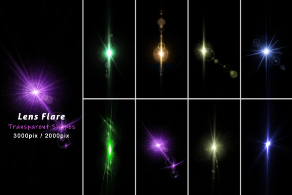 Download Realistic Lens Flare Light Isolated Set - Premium Resources